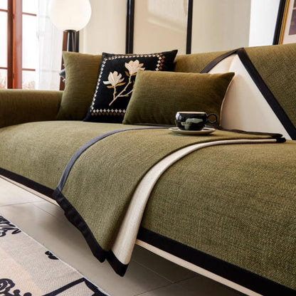 Washable Linen Sofa Covers, Anti-Slip Sectional Slipcovers for Pets