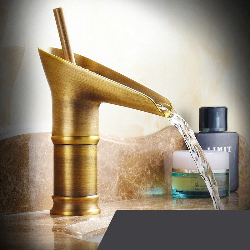 Wasserhahn für Küche & Badezimmer | Wasserfall Waschbecken Wasserhahn | Antiker Waschbecken Wasserhahn | Armaturix