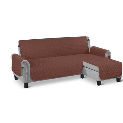 Waterproof L-Shaped Sofa Cover with Chaise for Pets - Adjustable Straps