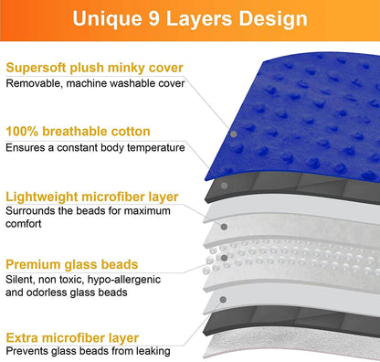 Gewichtsdecke mit abnehmbarem Bezug und Glasperlen für besseren Schlaf