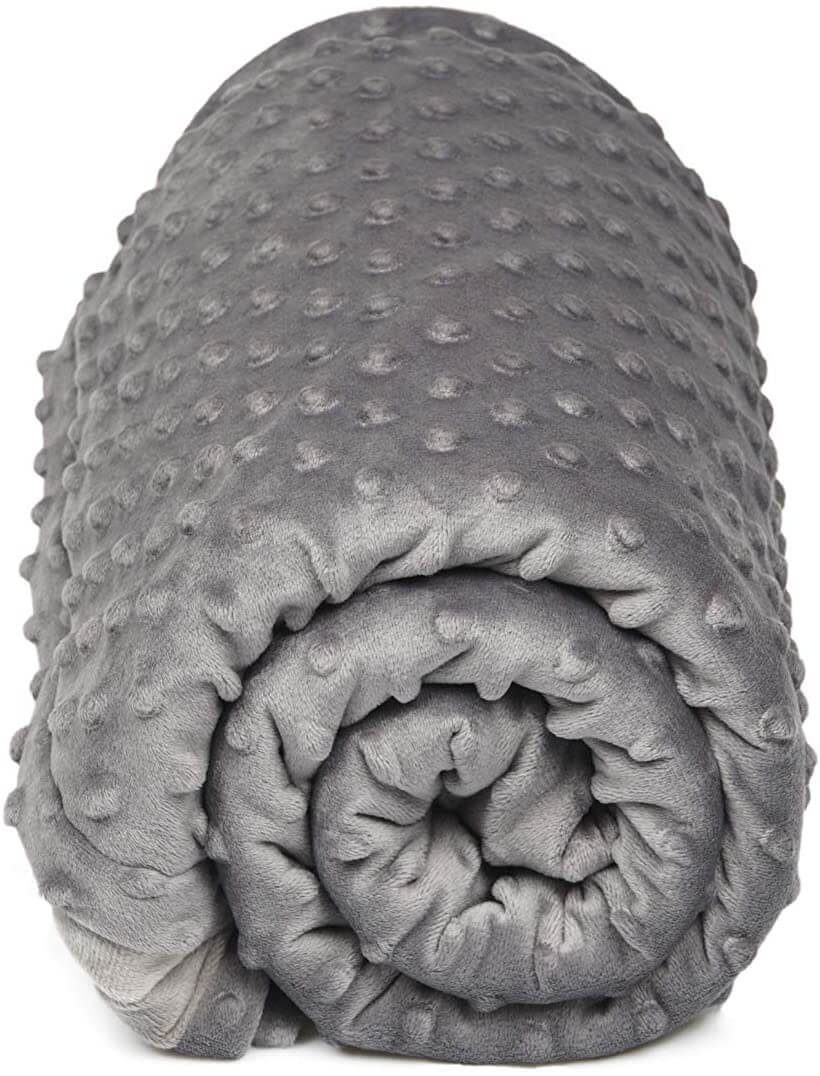 Gewichtsdecke mit abnehmbarem Bezug und Glasperlen für besseren Schlaf