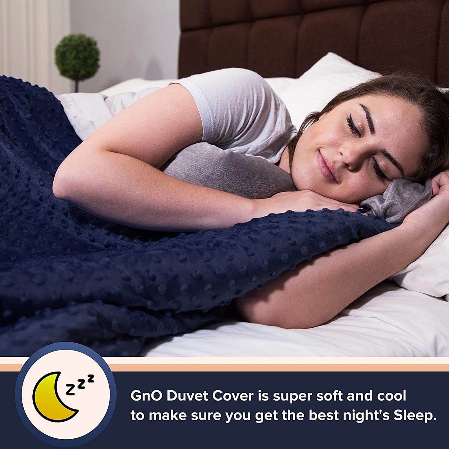 Gewichtsdecke mit abnehmbarem Bezug und Glasperlen für besseren Schlaf