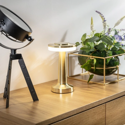 Lampe de table rétro sans fil rechargeable à commande tactile - Lumière d'ambiance