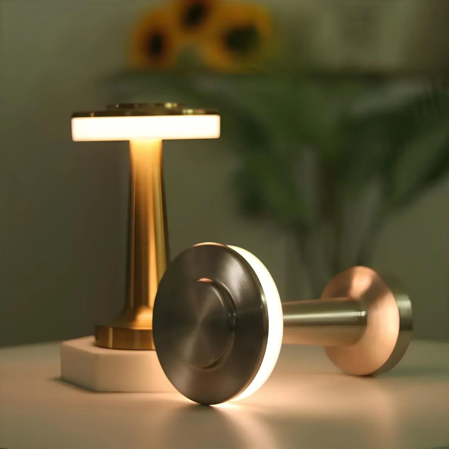 Lampe de table rétro sans fil rechargeable à commande tactile - Lumière d'ambiance