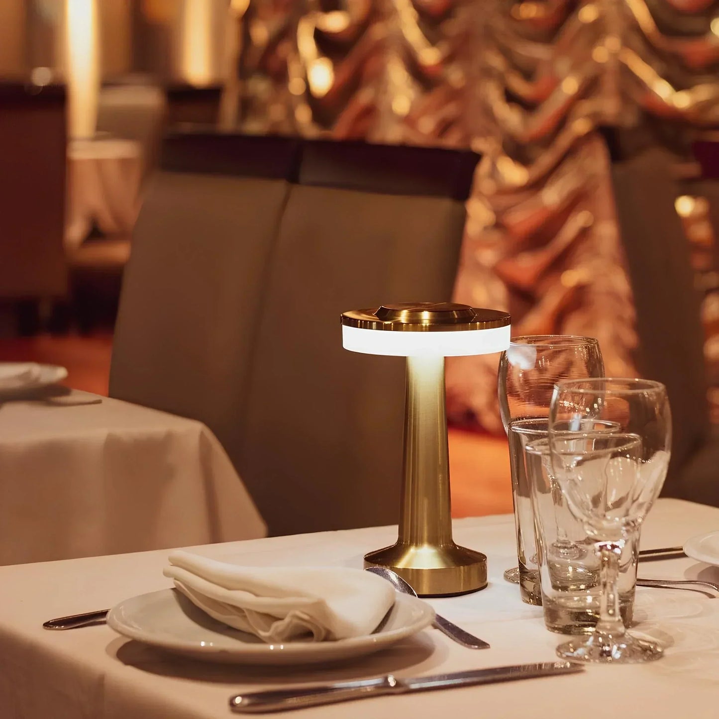 Lampe de table rétro sans fil rechargeable à commande tactile - Lumière d'ambiance