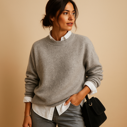 Damen Wollpullover – Elegante Passform avec un design minimaliste