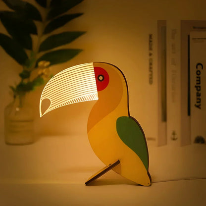 Lampe de table pour enfants en forme d'animaux - Veilleuse à lumière douce pour la décoration de la chambre