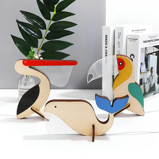 Lampe de table pour enfants en forme d'animaux - Veilleuse à lumière douce pour la décoration de la chambre