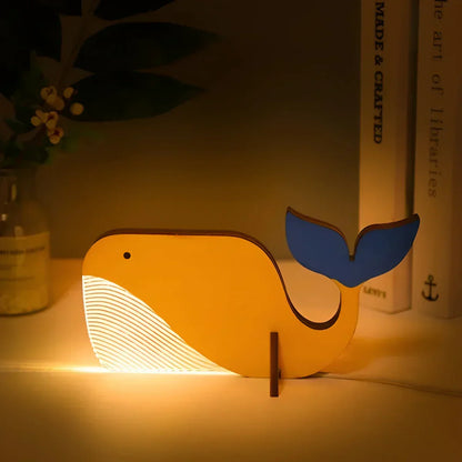 Lampe de table pour enfants en forme d'animaux - Veilleuse à lumière douce pour la décoration de la chambre