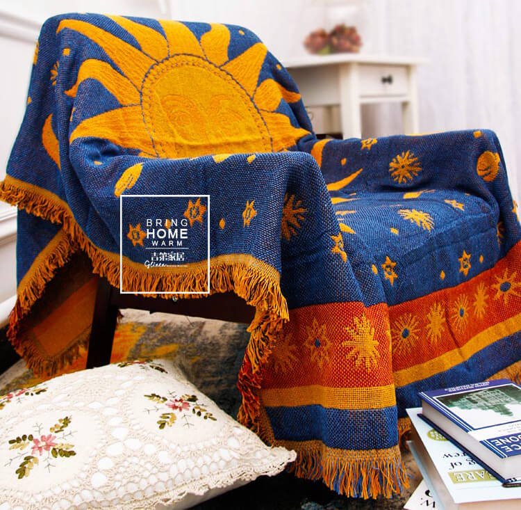 Plaid gaufré doux tissé pour une décoration intérieure confortable