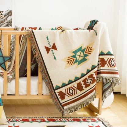 Plaid gaufré doux tissé pour une décoration intérieure confortable