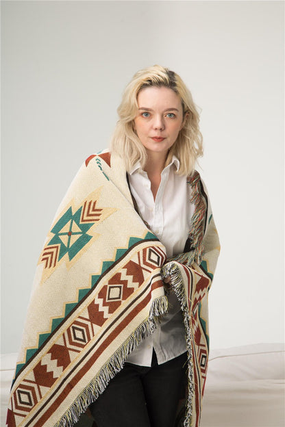 Plaid gaufré doux tissé pour une décoration intérieure confortable