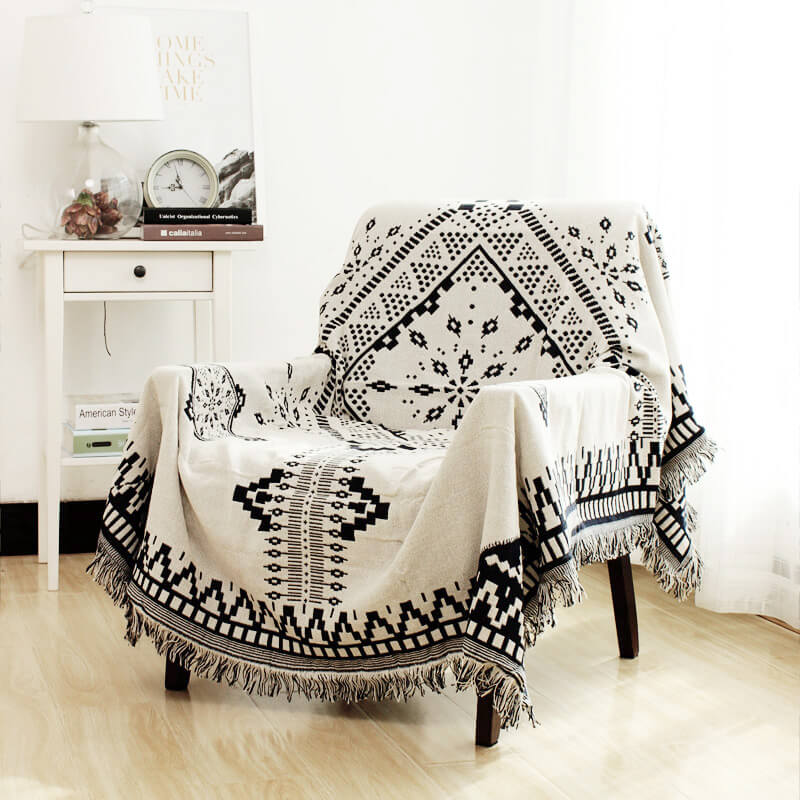 Plaid gaufré doux tissé pour une décoration intérieure confortable